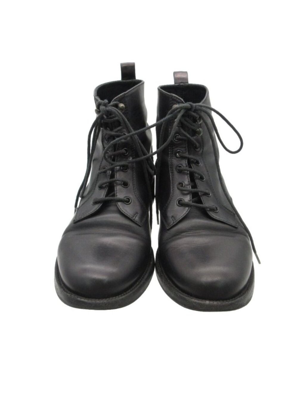 Saint Laurent Paris Boots Lace-up Army Short Military Combat Shoes Black 2/1